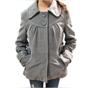 Guess Vintage Stylish Scoop Neck Tunic Coat Jacket Blazer L